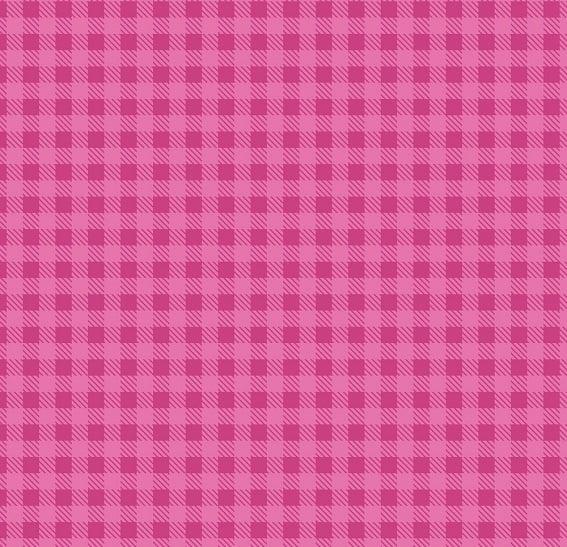 Tricoline estampa digital xadrez tons de rosa - Renatta Tecidos