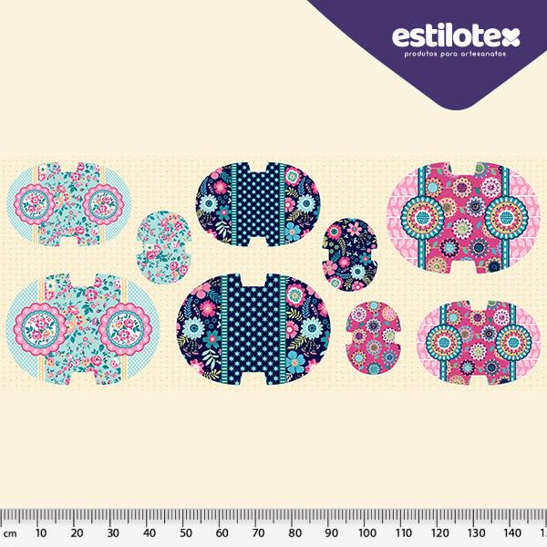 Tecido Nacional Coleção Kit Necessaire Estilotex Por Bia Feltz (0)