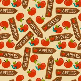 Tecido Nacional Coleção Placas Apples Fabricart   (0)