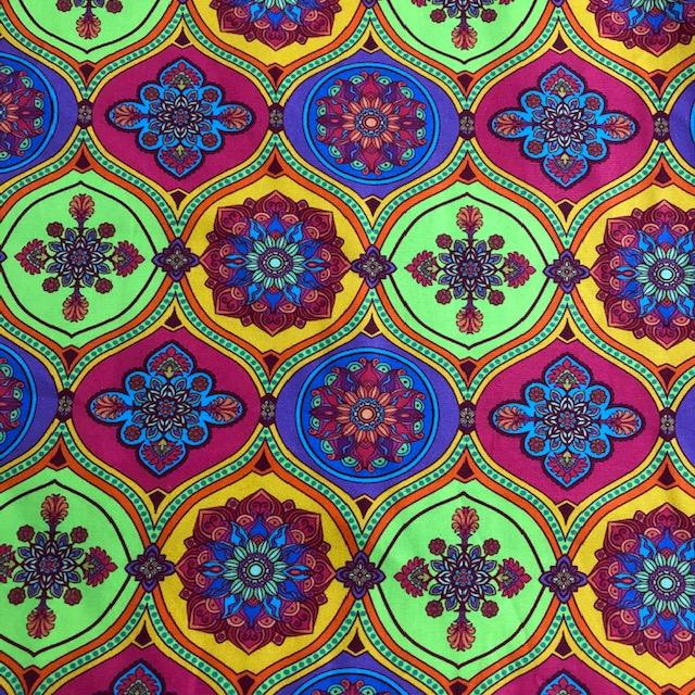 Tecido Digital Mandalas Coloridas (0)