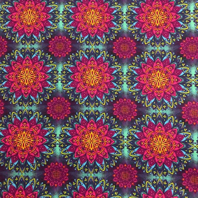 Tecido Digital Mandalas Coloridas (0)