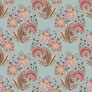 Tecido Nacional Coleção Floral Jacobean Acqua Fabricart (0)
