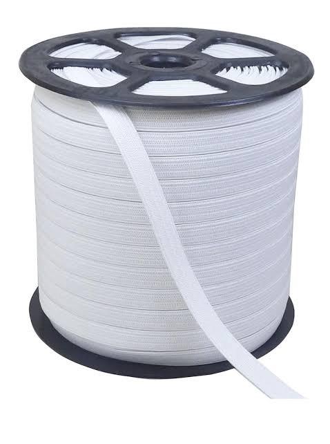 Elástico Chato 8mm Branco (0)
