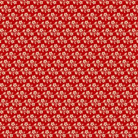 Tecido Nacional Coleção Cherry Blossom Red